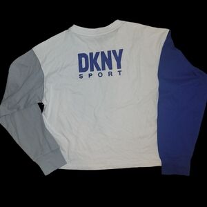 DKNY Sport NHL Tampa Bay Lightning LS Shirt Women's XS Blue Embellished Top